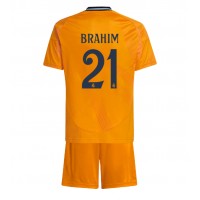 Real Madrid Brahim Diaz #21 Fußballbekleidung Auswärtstrikot Kinder 2024-25 Kurzarm (+ kurze hosen)